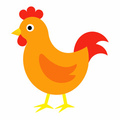 hen and chicken isolated on white, chicken vector illustration, pet vector art, Chicken silhouette, animal vector icon, rooster line art,eps