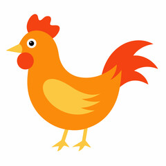 hen and chicken isolated on white, chicken vector illustration, pet vector art, Chicken silhouette, animal vector icon, rooster line art,eps