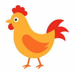 hen and chicken isolated on white, chicken vector illustration, pet vector art, Chicken silhouette, animal vector icon, rooster line art,eps
