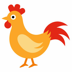 hen and chicken isolated on white, chicken vector illustration, pet vector art, Chicken silhouette, animal vector icon, rooster line art,eps