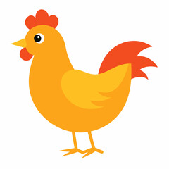 hen and chicken isolated on white, chicken vector illustration, pet vector art, Chicken silhouette, animal vector icon, rooster line art,eps