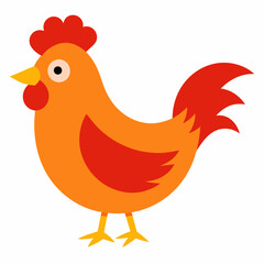 hen and chicken isolated on white, chicken vector illustration, pet vector art, Chicken silhouette, animal vector icon, rooster line art,eps