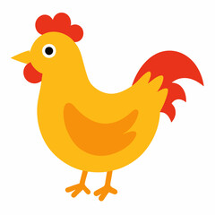 hen and chicken isolated on white, chicken vector illustration, pet vector art, Chicken silhouette, animal vector icon, rooster line art,eps