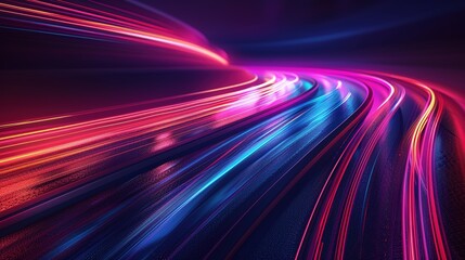 Abstract background with glowing lines in red, pink and blue.