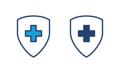Health insurance icon vector. Insurance health document icon