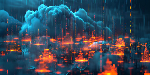 Obraz premium The Rise of Cloud Computing: How Big Data is Shaping the Future of Technology, Innovations in Cloud Computing: Big Data’s Role in Transforming the Digital Landscape 