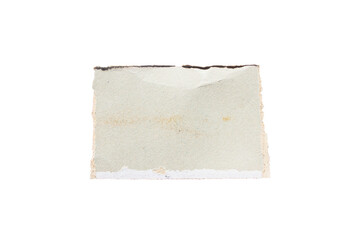 Torn old vintage paper isolated on white background, clipping  paths