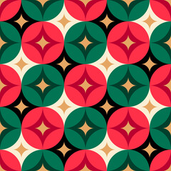 Luxury retro geometric elements pattern design for christmas and new year holidays.