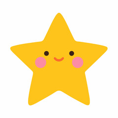 cute star isolated on white, cute star vector illustration, star vector art, star silhouette, Cartoon star vector icon, star line art,eps