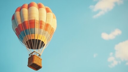 Fototapeta premium Colorful Hot Air Balloon Soaring Through the Sky