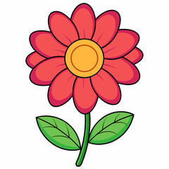 Black and white flower isolated on white, Flower vector illustration, floral vector art, star silhouette, Rose vector icon, leafs line art,eps