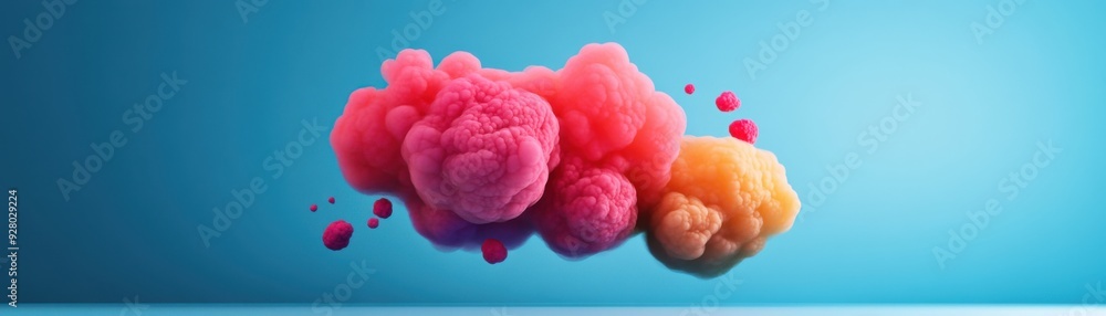 Poster futuristic ai-driven creative design process unveiled through 3d generative art illustration