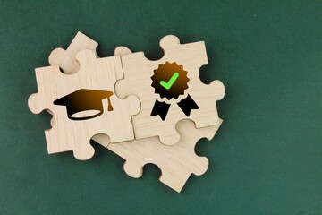 certification. qualifications, certificates and graduate icons. the concept of academic...