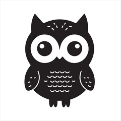 A owl vector art silhouette