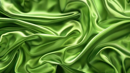 Green Satin Fabric Texture