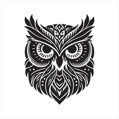 A owl vector art silhouette