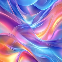 Abstract Colorful Fluid Waves