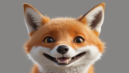 A cheerful red fox smiles for the camera