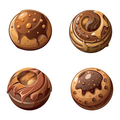 set of chocolate cookies