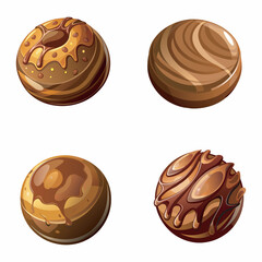 set of chocolate candies