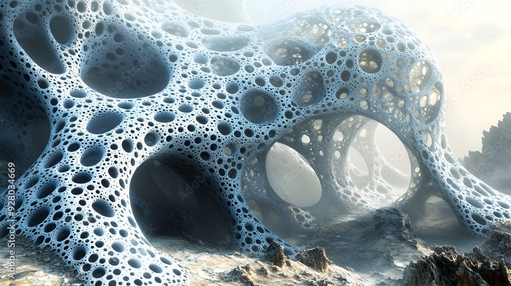 Aufkleber futuristic 3d rendering of a new synthesized precursor for experimental purposes