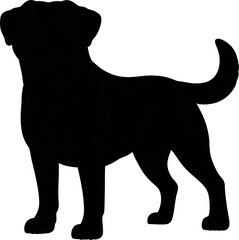 Labrador Retriever Dog set silhouette black vector on white background
