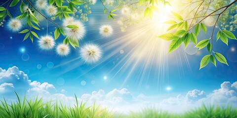 Obraz premium Soft, soothing breeze on a sunny day, serene, calm, peaceful, nature, weather, wind, tranquil, outdoors, gentle, relaxation