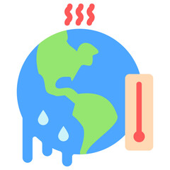 Climate Crisis multi color icon, related to ecology and environment theme. Use for modern concept, UI or UX kit, web and app development.