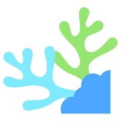 Coral Bleaching multi color icon, related to ecology and environment theme. Use for modern concept, UI or UX kit, web and app development.