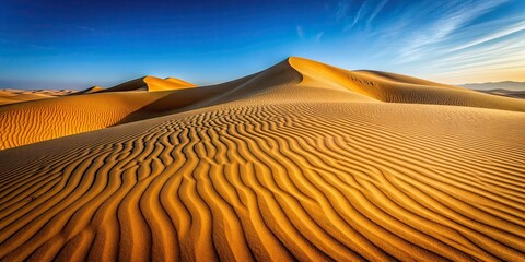 Naklejka premium Sand dunes isolated on background, desert, sand, dunes, isolated, white, no background, nature, landscape, arid