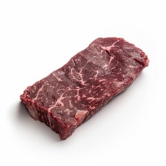 Fototapeta premium Ostrich Steak Raw On White Background