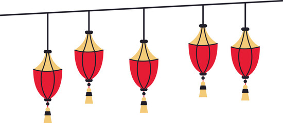 Chinese New Year Lanterns Element