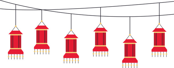Chinese New Year Lanterns Element