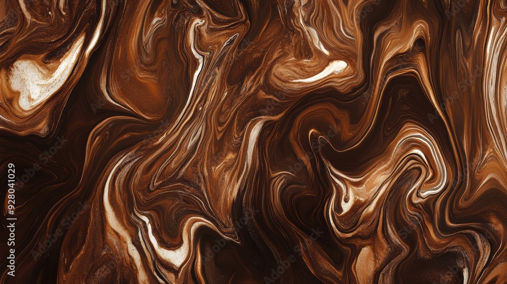 Poster abstract swirling patterns in warm brown tones, creating a fluid and dynamic visual effect.