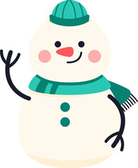 Christmas Snowman Illustration Element