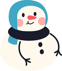 Christmas Snowman Illustration Element