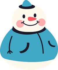 Christmas Snowman Illustration Element