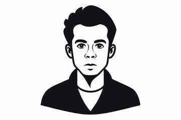 
A man Thinking silhouette vector illustration isolated on a white background