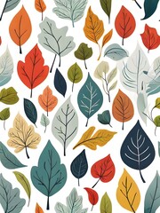 Fototapeta premium leaf only, scandinavian art style, nature inspired colors, vector, white background