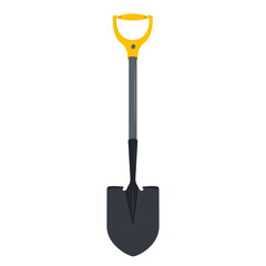 Shovel colored Icon with shades. Gardening tool.