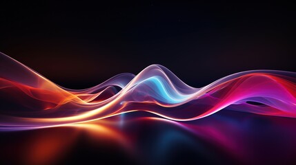 Abstract wave design in vibrant colors.