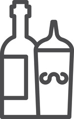 Cocktail tools. Barmen shaker tool on white