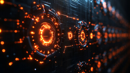 dynamic business environment with a concept of global interconnectedness, showcasing abstract graphics and elements that represent modern business challenges, innovation, and digital transformation