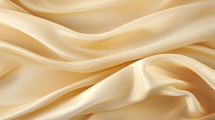 Smooth, flowing beige silk fabric with soft folds.