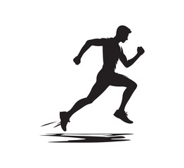 silhouette of a person running