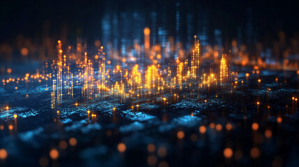 dynamic business environment with a concept of global interconnectedness, showcasing abstract graphics and elements that represent modern business challenges, innovation, and digital transformation