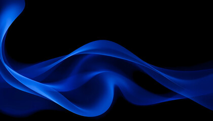 Abstract Blue Wave Light Art