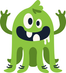 Cartoon Monster Illustration Element