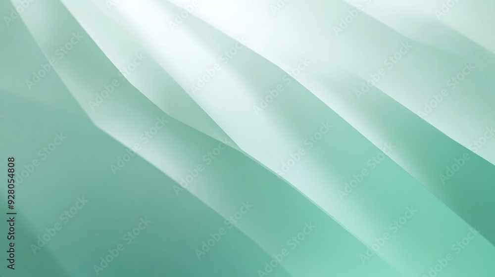 Poster cool and crisp mint green gradient background with sleek light effects, creating a fresh and modern 
