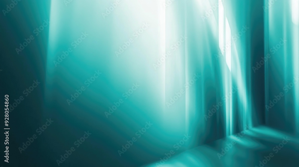 Poster cool and crisp teal gradient background with sleek light effects, creating a fresh and modern look.